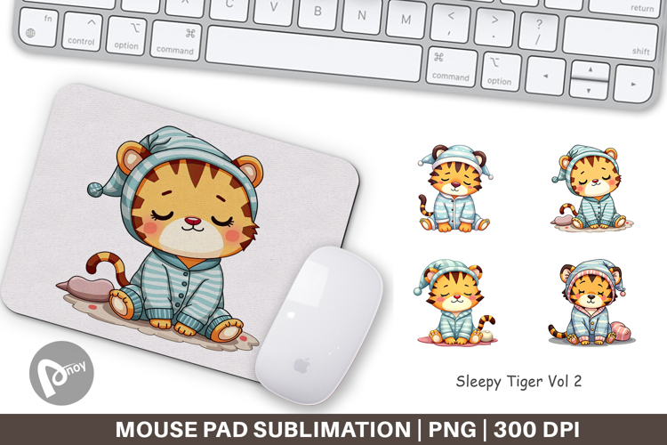 Mouse Pad Sleepy Tiger