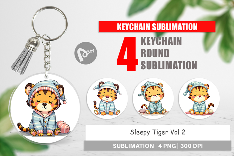 Keychain Sleepy Tiger