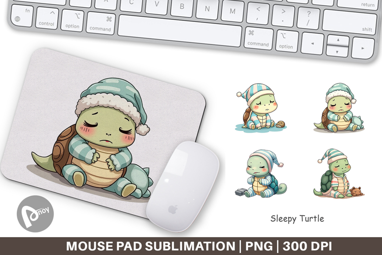 Mouse Pad Sleepy Turtle