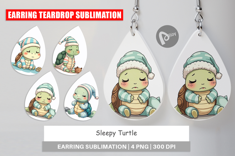 Earring Sleepy Turtle