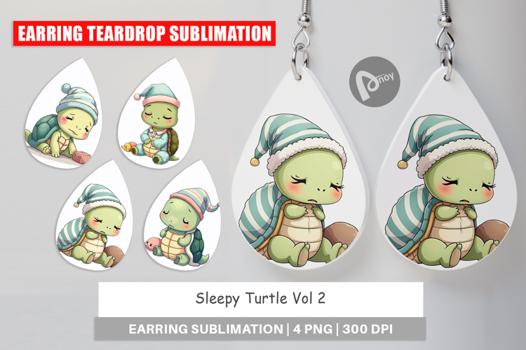 Earring Sleepy Turtle