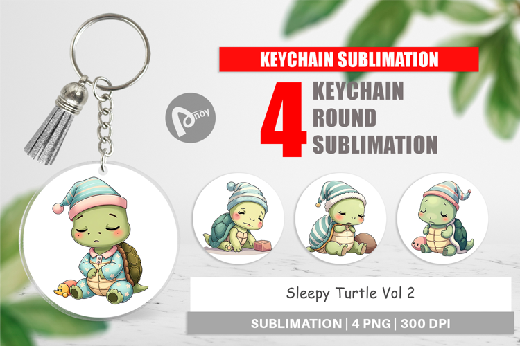Keychain Sleepy Turtle