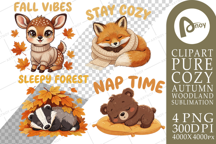Woodland Pals Autumn Sublimation