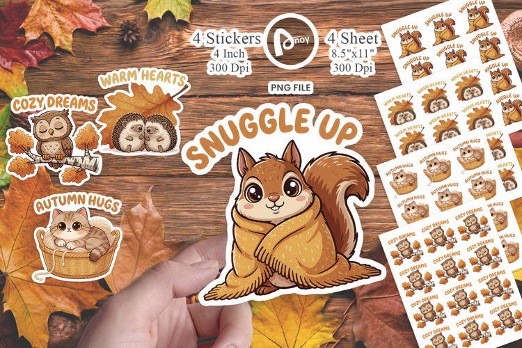 Woodland Pals Autumn Nap Sticker