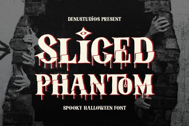 Sliced Phantom | Spooky Halloween Font example image 1