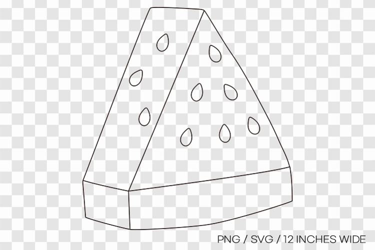 Sliced watermelon outline SVG summer clipart illustration example image 1