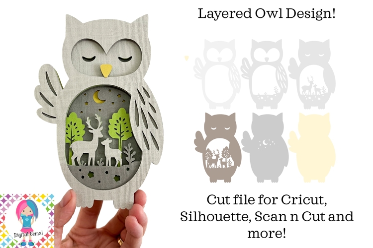 3D Owl SVGs