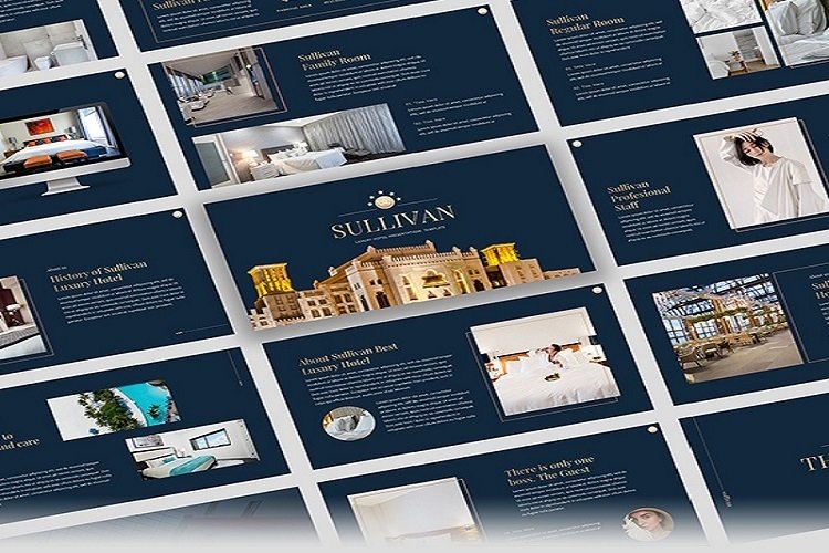Sullivan - Luxury Hotel Google Slide Template example image 1
