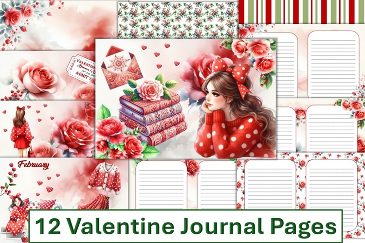 Valentine Scrapbook Paper Image 21