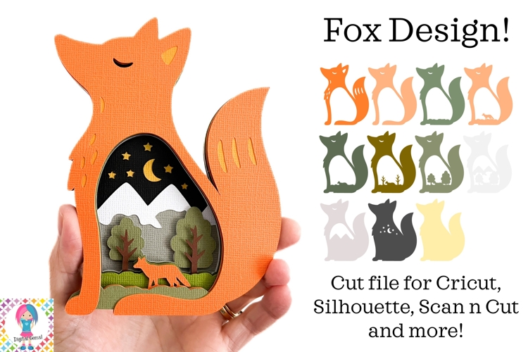 Fox SVG | 3D Layered design.