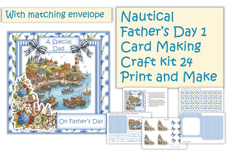 Nautical Fathers Day Card Making Kit 24
