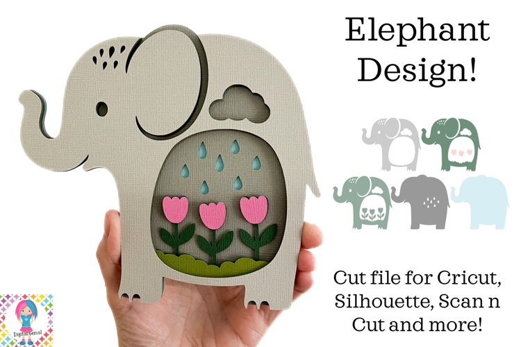 3D elephant svgs Image 8