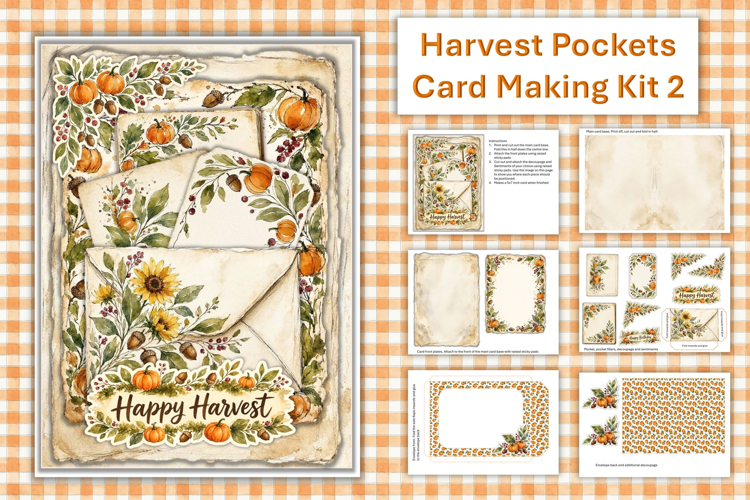 Watercolour October Harvest Card Making Kit 2
