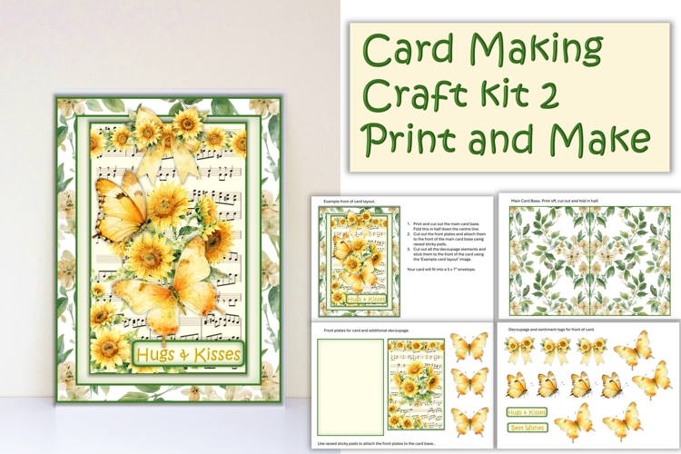 Summer Flowers Card Making Kit 2