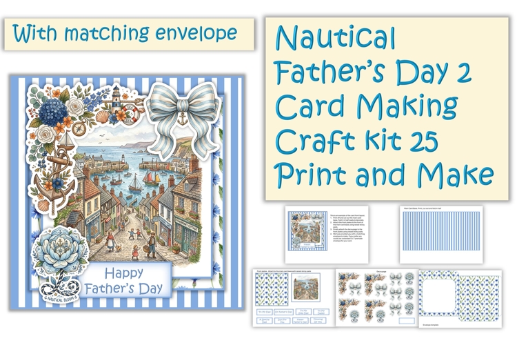 Nautical Fathers Day Card Making Kit 25