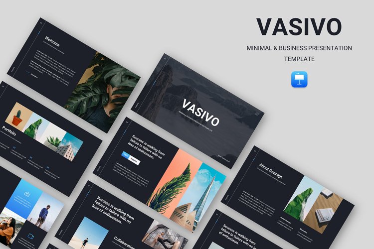 Vasivo - Minimal & Business Keynote Template example image 1