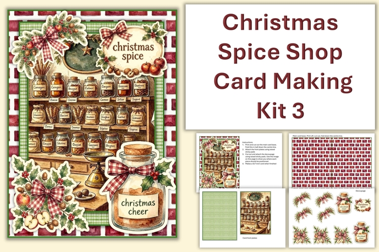 Christmas Spice Shop Card Making Kit 3 JPEGS