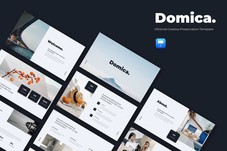 Domica - Minimal Pitch Deck Keynote example image 1