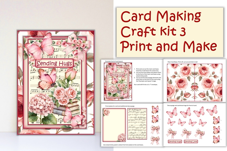 Summer Flowers Card Making Kit 3