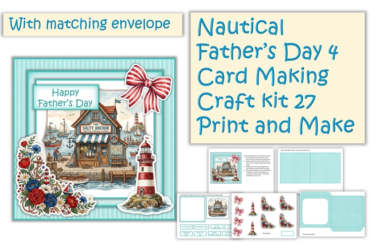 Nautical Fathers Day Card Making Kit 27