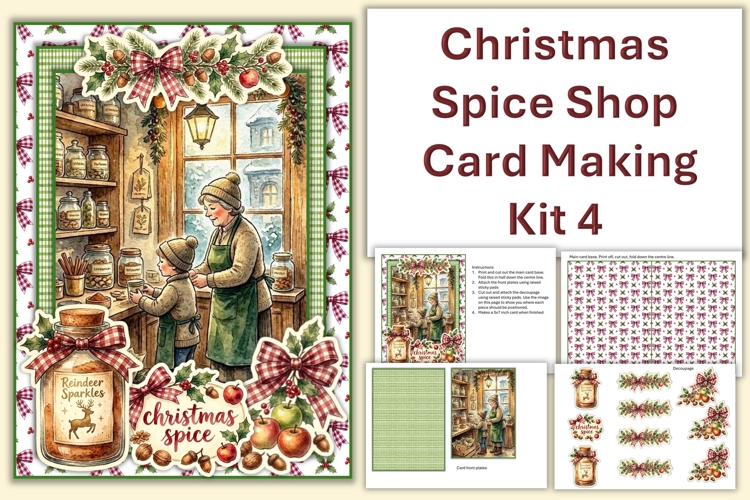 Christmas Spice Shop Card Making Kit 4JPEGS