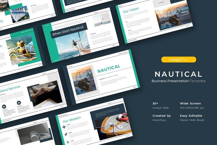 Nautical-Business Google Slide Template example image 1