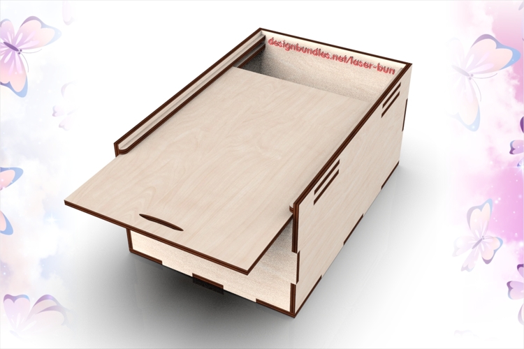 Sliding Lid Box 15x10x6cm SVG Laser Files