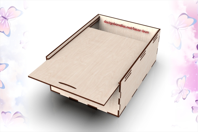 Box with Sliding Lid 20x15x7cm SVG Laser Files