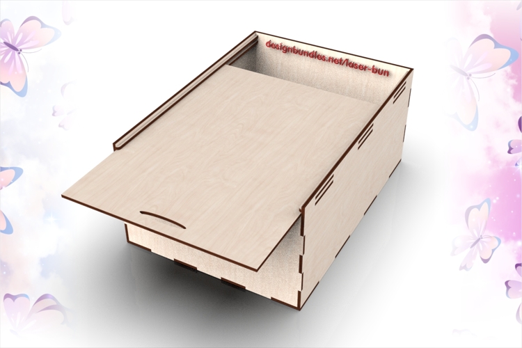 Sliding Lid Box 25x18x10cm SVG laser Files