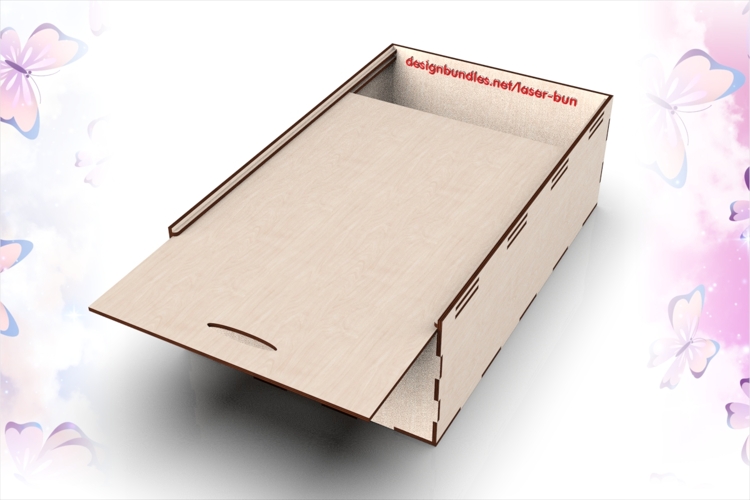 Large Sliding Lid Box 40x25x12cm SVG Laser Cut