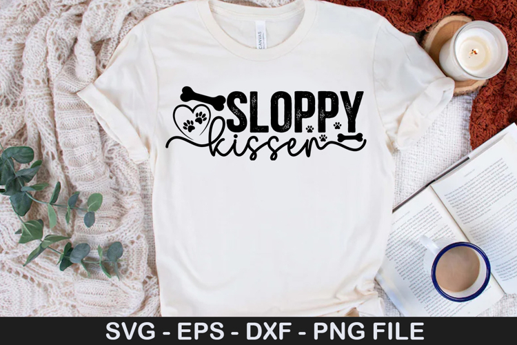 Sloppy kisser SVG - Dog Bandana Design