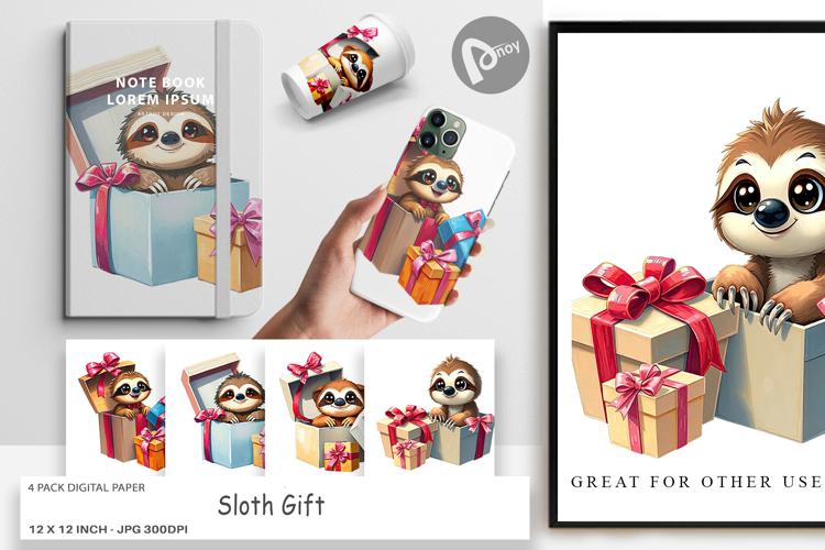 Sloth Clipart Image 11