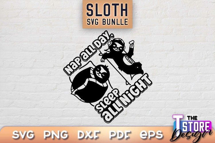 Sloth SVG Design | Sloth Quotes SVG Design | Lazy SVG v.2