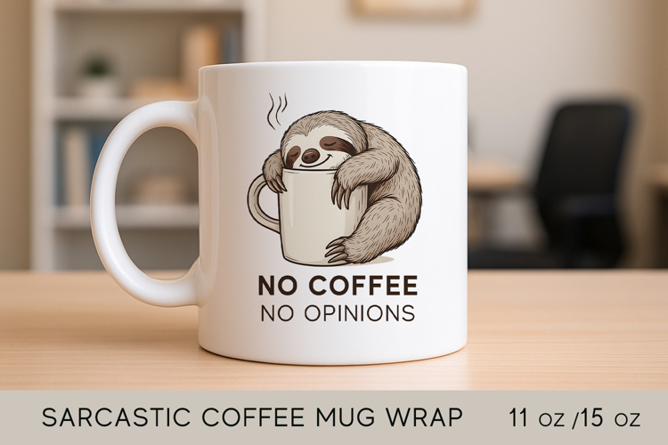 sarcastic mug wrap, funny mug wrap, office humor mug