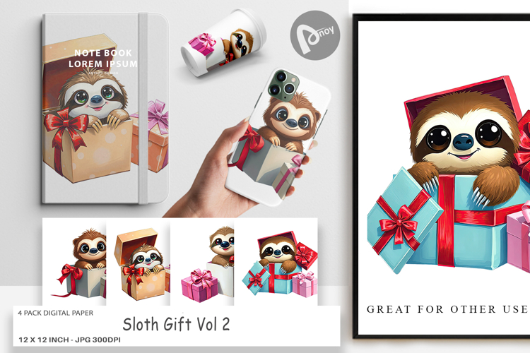 Sloth Clipart Image 6