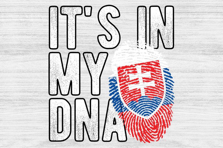 It's in my DNA Slovakia Flag Fingerprint PNG Sublimation example image 1