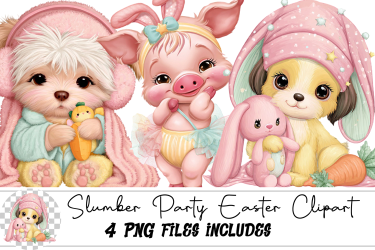 Slumber Party Easter Clipart