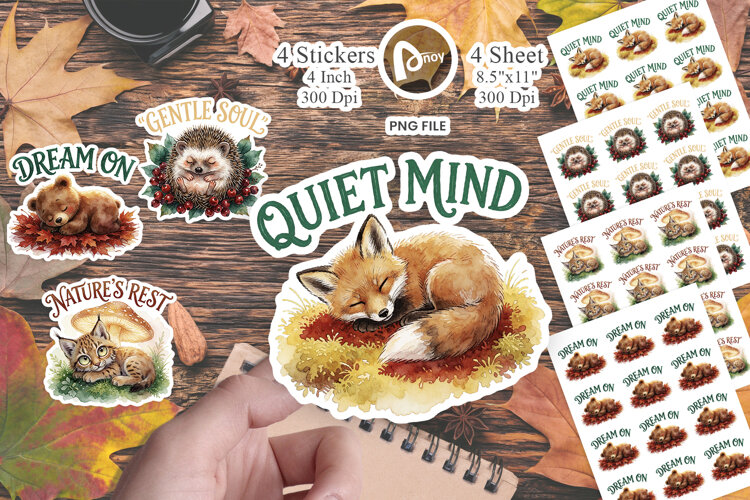 Slumbering Forest Guardian Sticker example image 1