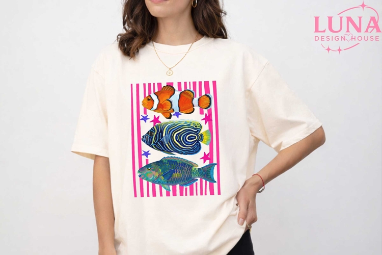 Tropical Fish Clipart PNG, Ocean Fish Bundle, Clownfish PNG