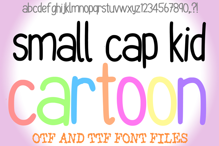 Small Cap Kid Cartoon Handwriting Alphabet Lettering Font