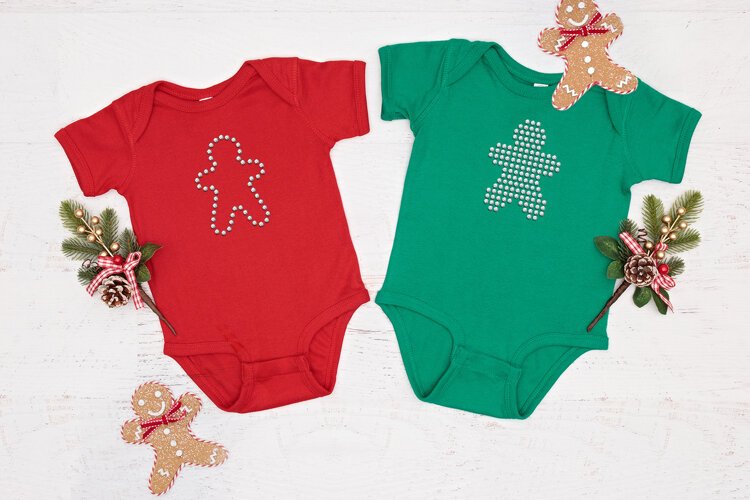 Small Gingerbread Man Rhinestone Template SVG