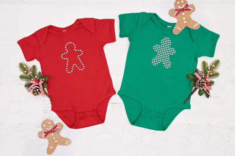 Small Gingerbread Man Rhinestone Template SVG File