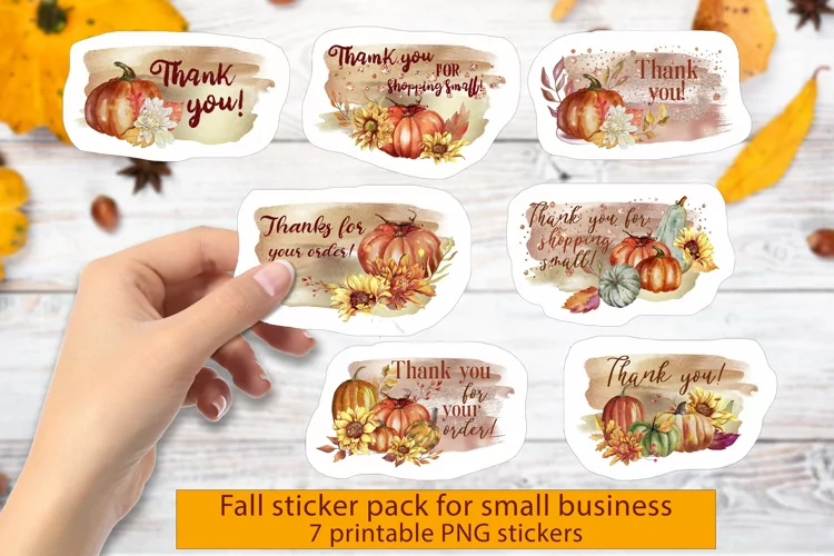 Fall stickers for small business Packaging sticker bundle