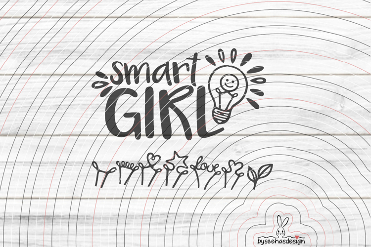 Smart Girl cutting file SVG DXF example image 1