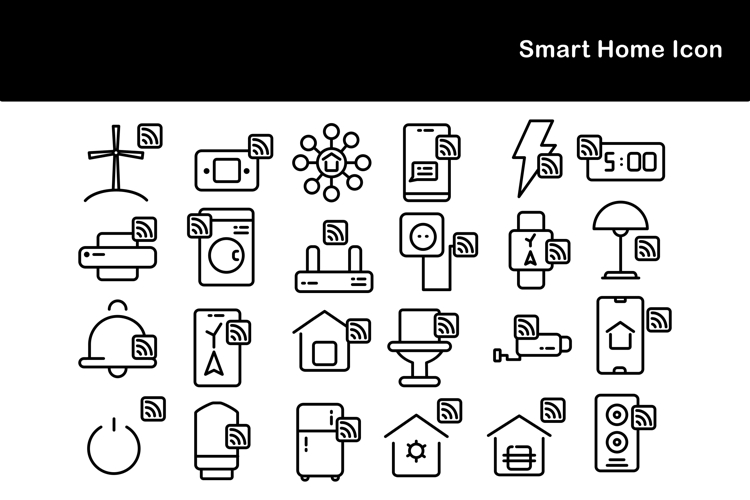 Smart Home Icon Set Bundle