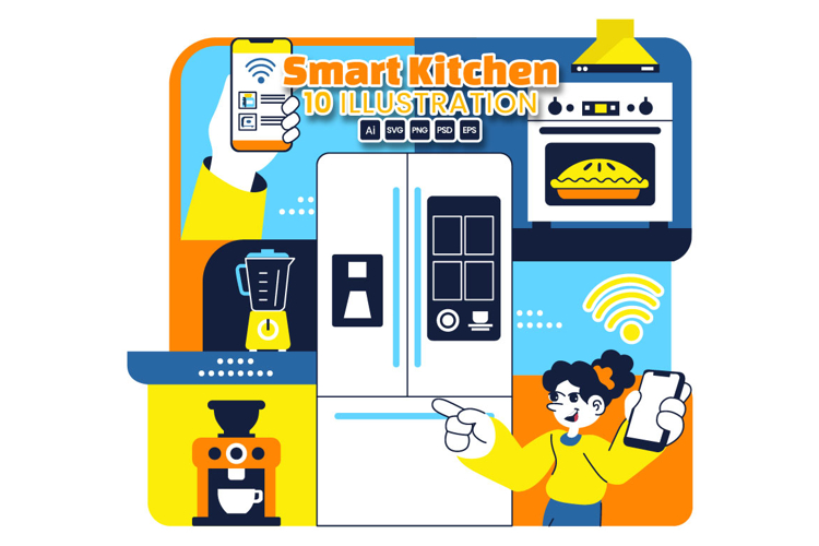 10 Smart Kitchen Appliances Illustration