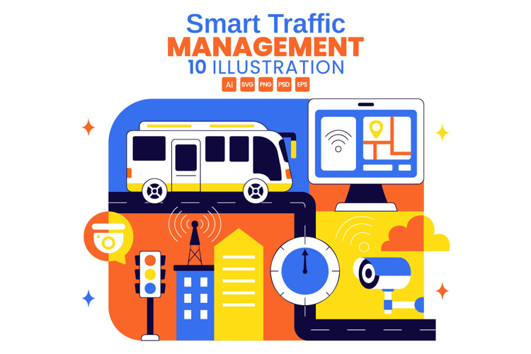 10 Smart Traffic Management System Illustration