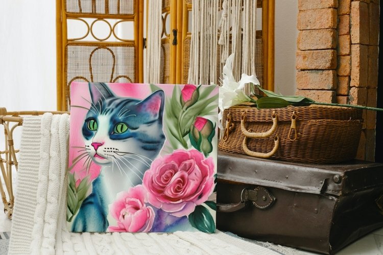 Cat Watercolor Image 12