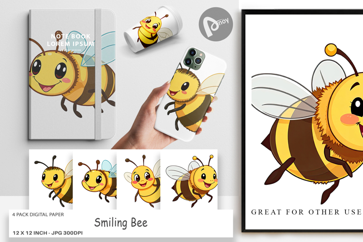 Bee Scrapbook Paper Image 19