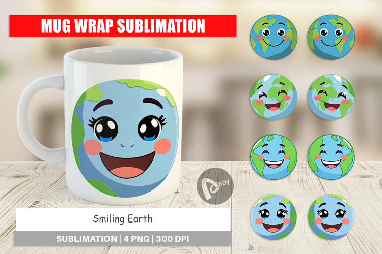 Mug Wrap Smiling Earth